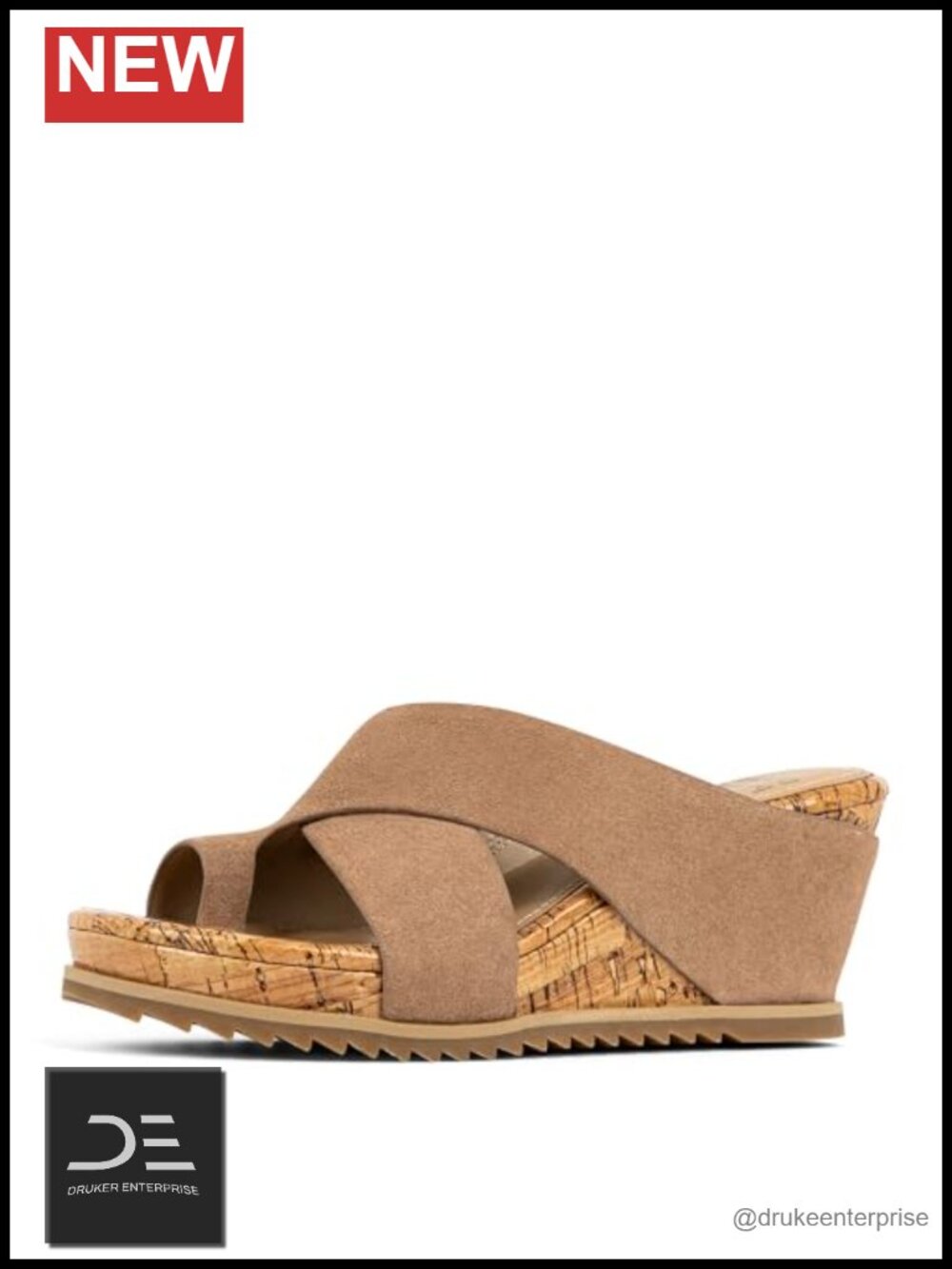 Women's Platform Wedge Sandals with Toe Ring - Comfortable Heeled Sandals